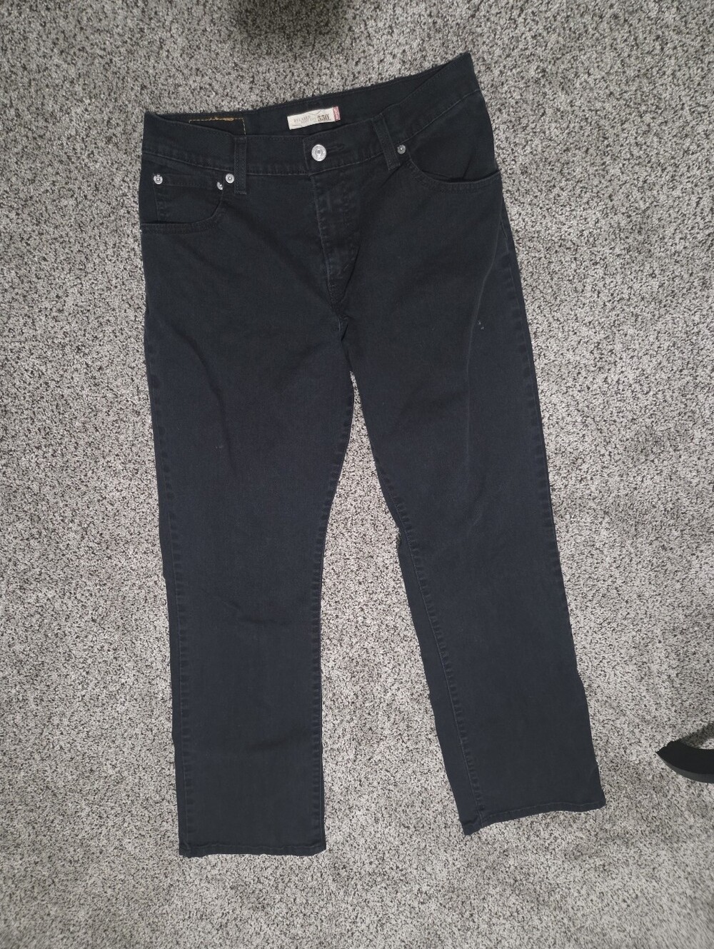 Levi's Men's Black Straight Jeans